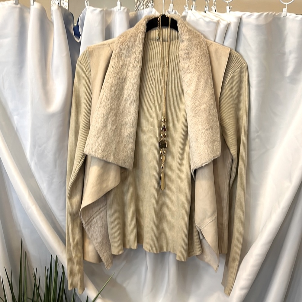 Faux suede vest